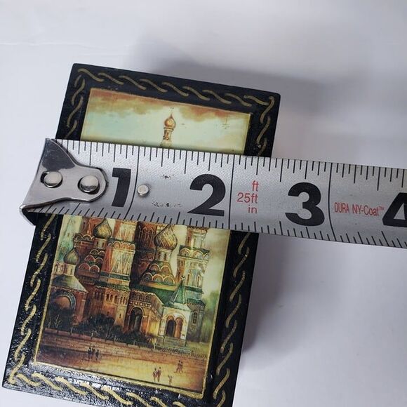 Vintage Russia St Basil Cathedral Mini Miniature Trinket Box Dresser Decor Small - Picture 9 of 12
